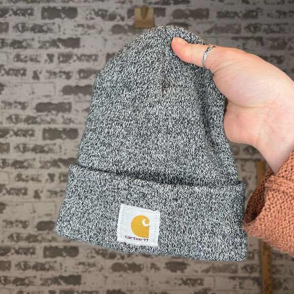 Carhartt | women pebbled black and gray beanie - Picture 1 of 5